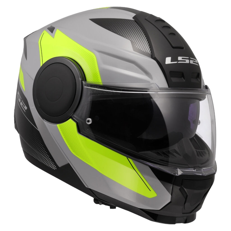 Klapphelm Motorrad LS2 FF902 Scope II Duria grau-fluo gelb