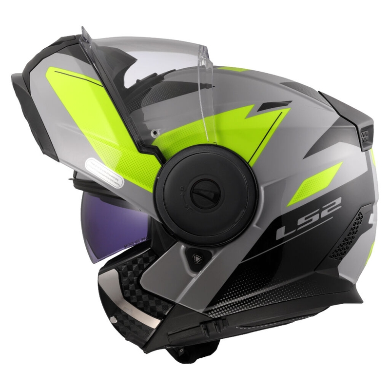 Klapphelm Motorrad LS2 FF902 Scope II Duria grau-fluo gelb