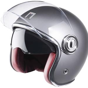 NOX PREMIUM Heritage Offener Helm Silber Matt