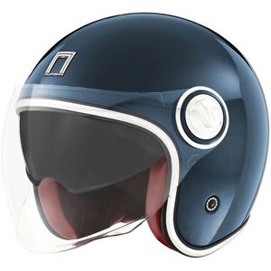 NOX PREMIUM Heritage Offener Motorradhelm Kerosinblau