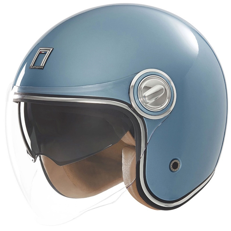 Offener Motorradhelm Nox Premium Heritage türkis