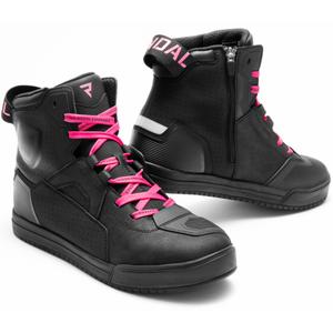 Damen-Motorradstiefel Rebelhorn Vandal II schwarz-rosa