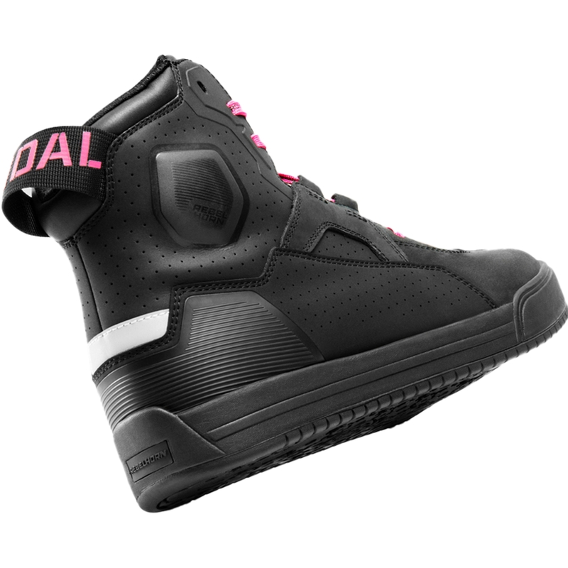 Damen-Motorradstiefel Rebelhorn Vandal II schwarz-pink