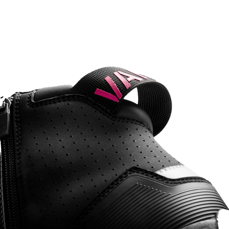 Damen-Motorradstiefel Rebelhorn Vandal II schwarz-pink