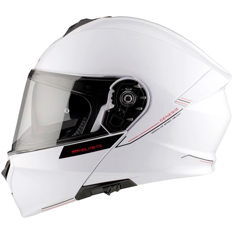 Klappbarer Motorradhelm MT Genesis SV Solid A0 weiß glänzend