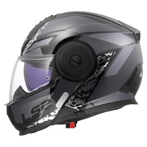 Klapphelm Motorrad LS2 FF902 Scope II Oxyd schwarz-titan