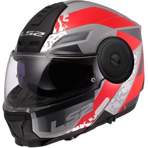 Klapphelm Motorrad LS2 FF902 Scope II Oxyd grau-rot