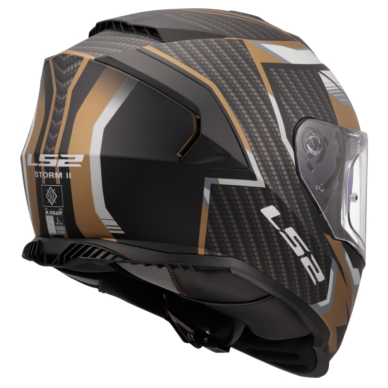 LS2 FF800 Storm II Tracker Integralhelm Motorrad schwarz-gold