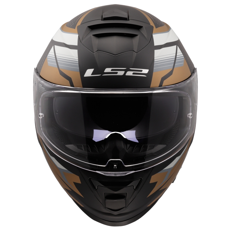 LS2 FF800 Storm II Tracker Integralhelm Motorrad schwarz-gold