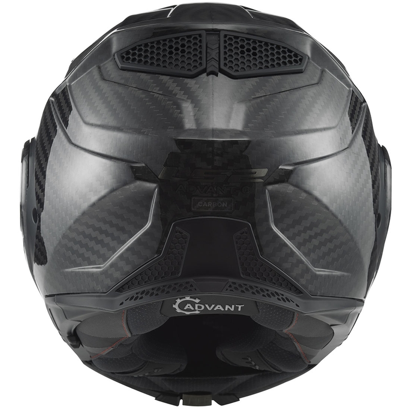 Klapphelm Motorrad LS2 FF901 Advant X Solid Carbon schwarz
