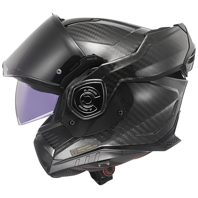 Klapphelm Motorrad LS2 FF901 Advant X Solid Carbon schwarz