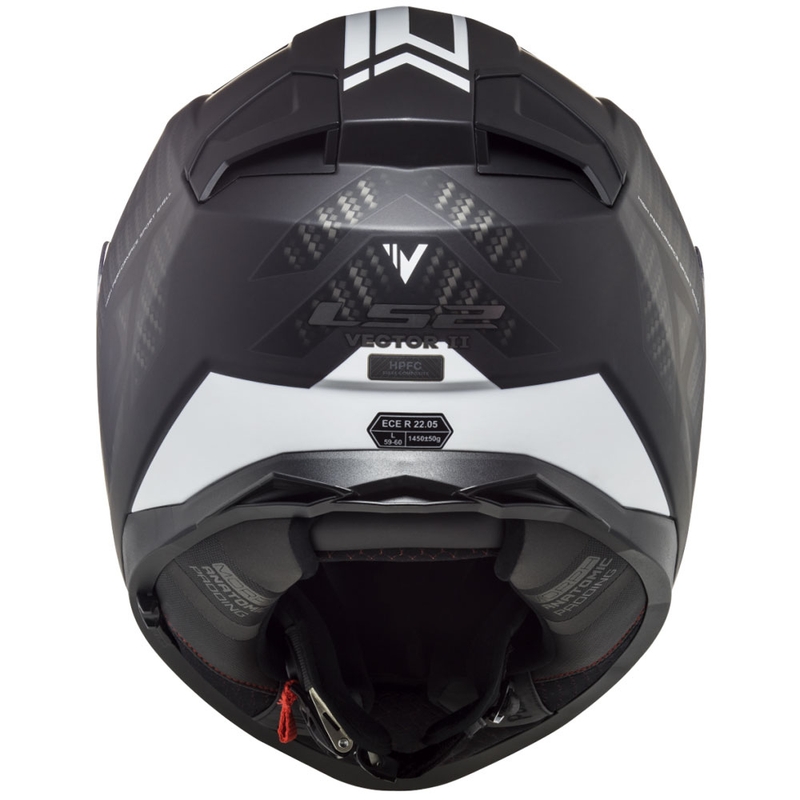 Integralhelm Motorrad LS2 FF811 Vector II Splitter weiß-schwarz