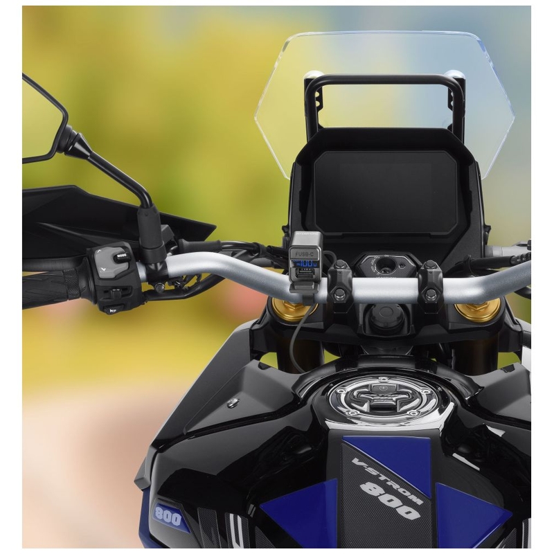 Interphone USB-C, USB-A Ladegerät mit Motorradbatterieladung schwarz