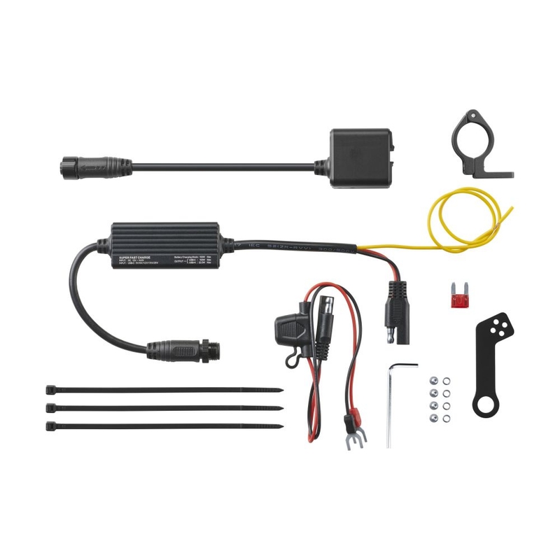 Interphone USB-C, USB-A Ladegerät mit Motorradbatterieladung schwarz