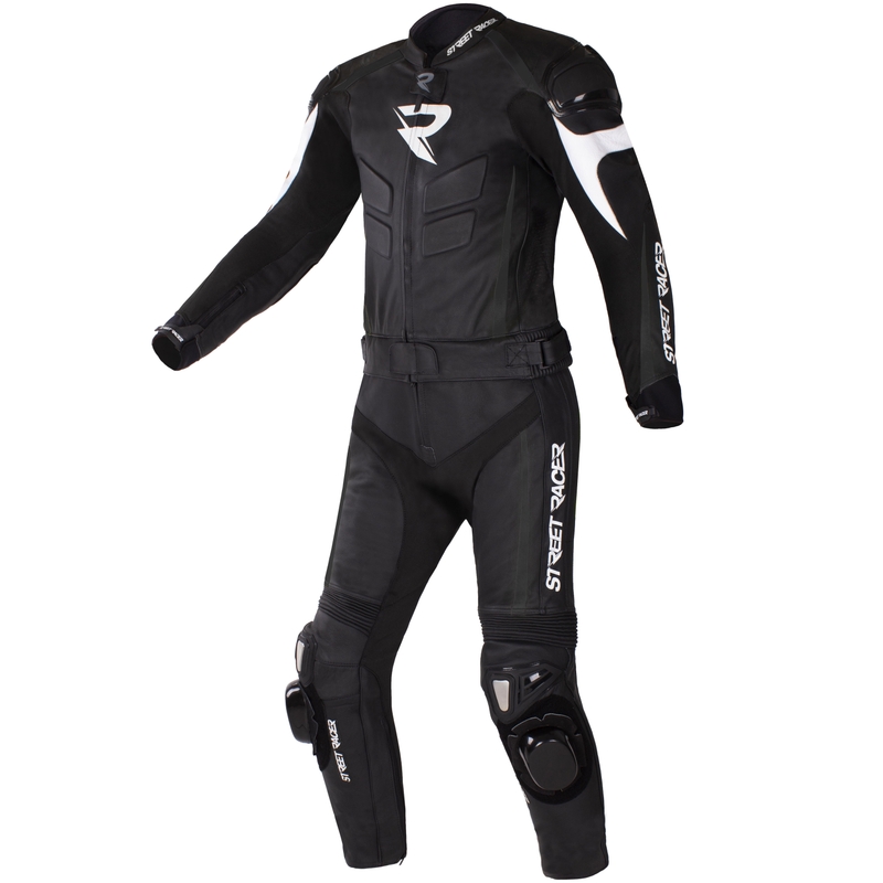 Street Racer Fast Track 2.1 Leder Motorradkombi schwarz-weiß