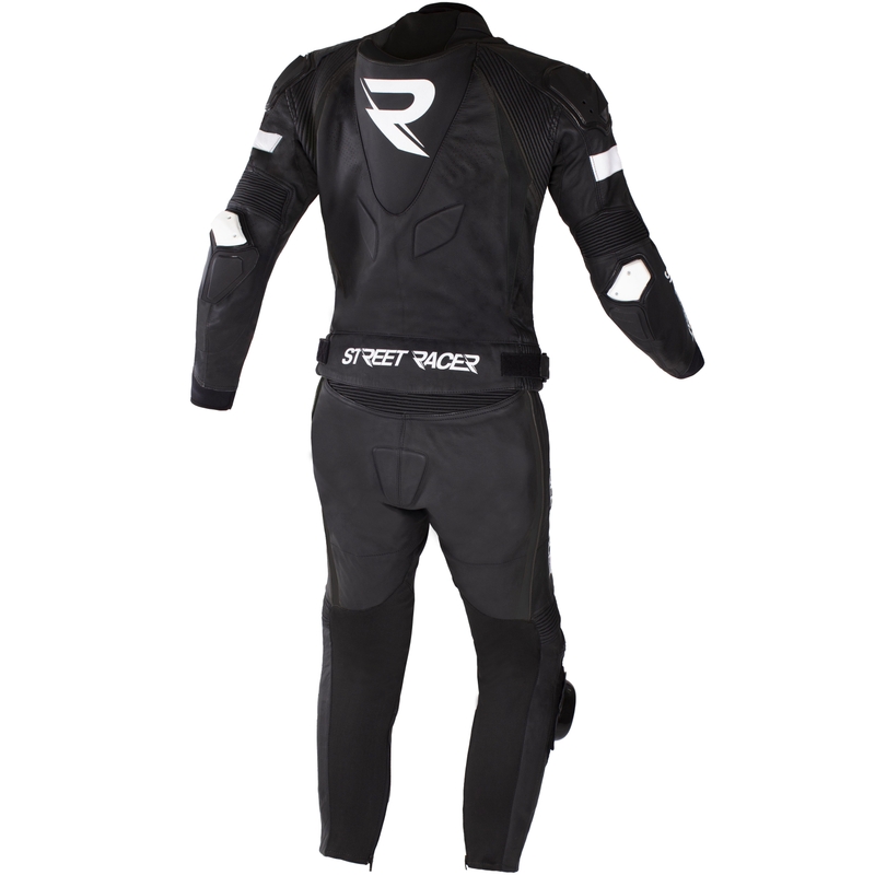 Street Racer Fast Track 2.1 Leder Motorradkombi schwarz-weiß