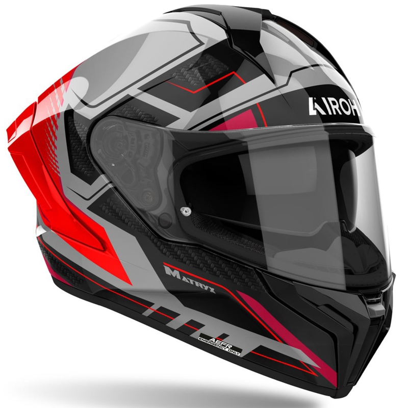 Airoh MATRYX Rocket Integralhelm Motorrad glänzend rot