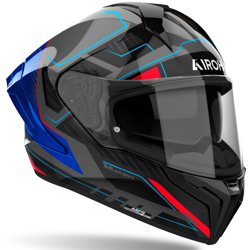 Airoh MATRYX Rocket Integralhelm Motorrad glänzend blau-rot