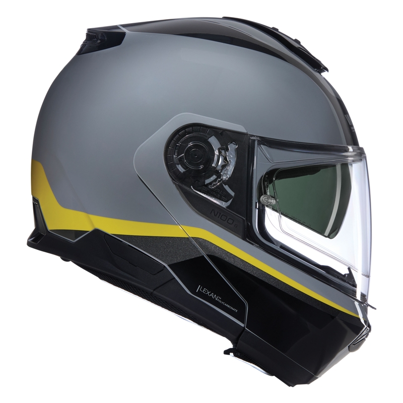 Klapphelm Motorrad Nolan N100-6 Incognito N-COM 346 grau-schwarz-gelb