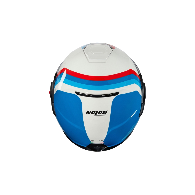 Motorrad-Klapphelm Nolan N120-1 Lineo N-COM 347 weiß-blau-rot