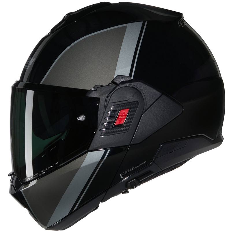 Klapphelm Motorrad Nolan N120-1 Verniciatura Speciale N-COM 341 schwarz-grau