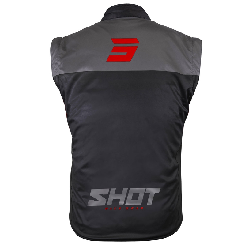 Shot Bodywarmer Lite Motorradweste schwarz-rot