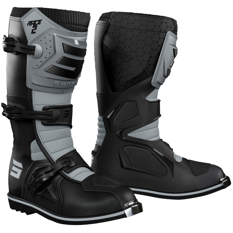 Shot Race 2 Motocross-Stiefel schwarz-grau