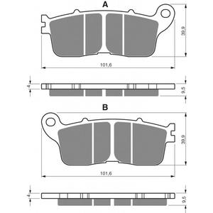 Bremsbeläge GOLDFREN 323 S33 STREET REAR