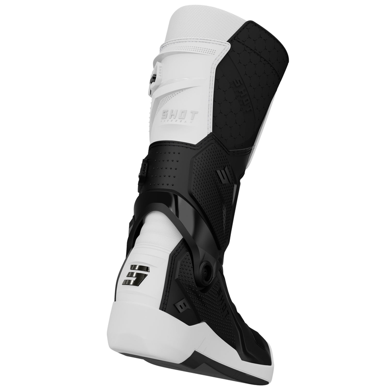 Shot Race 8 Motocross-Stiefel weiß-schwarz