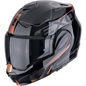 Klappbarer Motorradhelm Scorpion EXO-TECH EVO TRAVELLER schwarz-kupfer