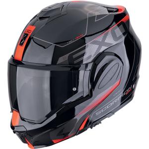 Klappbarer Motorradhelm Scorpion EXO-TECH EVO TRAVELLER schwarz-rot