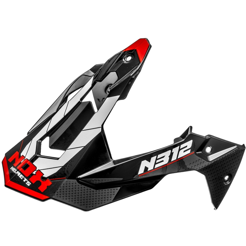 Visier für Motorradhelme NOX N312 Vapor weiß-schwarz-rot