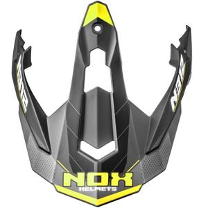Visier für Motorradhelme NOX N312 Vapor matt schwarz-gelb