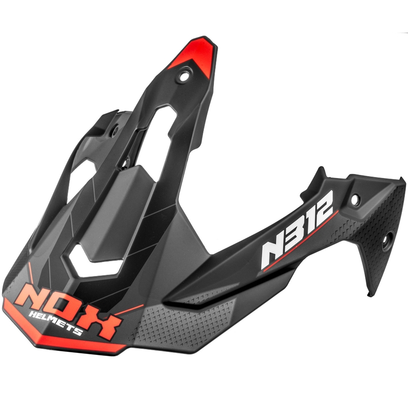 Visier für Motorradhelme NOX N312 Vapor matt schwarz-rot