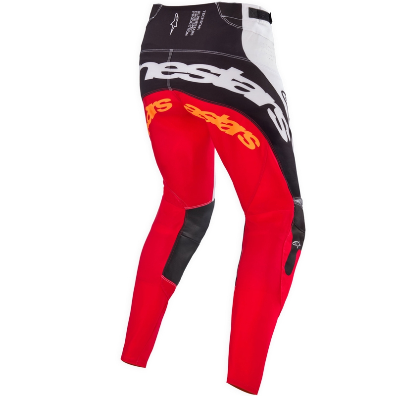 Alpinestars Techstar Motocrosshose Limited Edition Tiefschwarz-Weiß-Fluorot-Orange