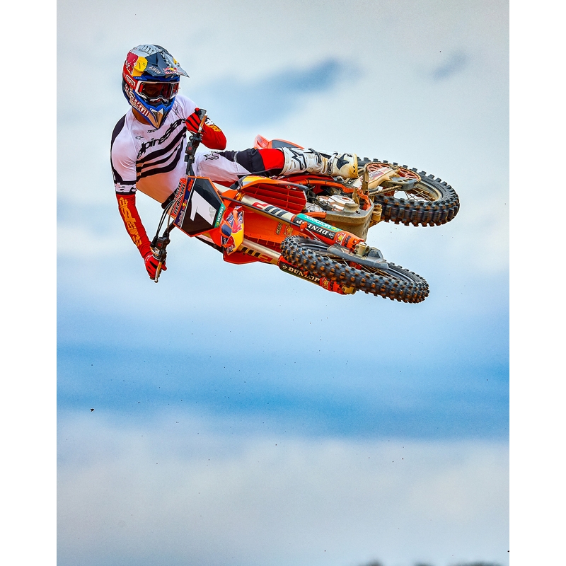 Alpinestars Techstar Motocrosshose Limited Edition Tiefschwarz-Weiß-Fluorot-Orange