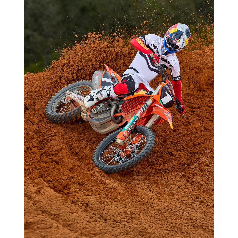 Alpinestars Techstar Motocrosshose Limited Edition Tiefschwarz-Weiß-Fluorot-Orange