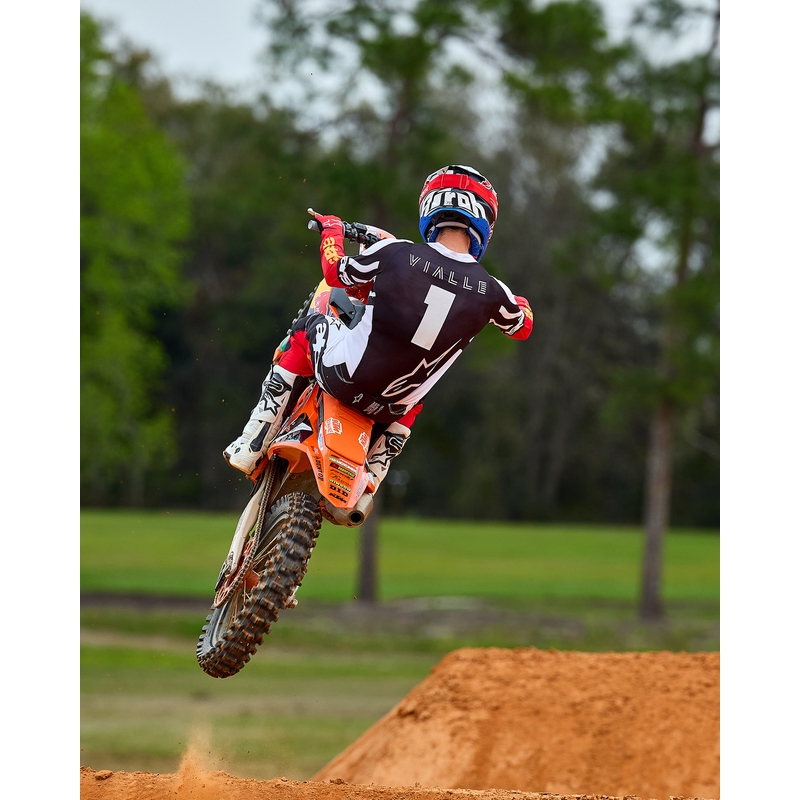 Alpinestars Techstar Motocrosshose Limited Edition Tiefschwarz-Weiß-Fluorot-Orange