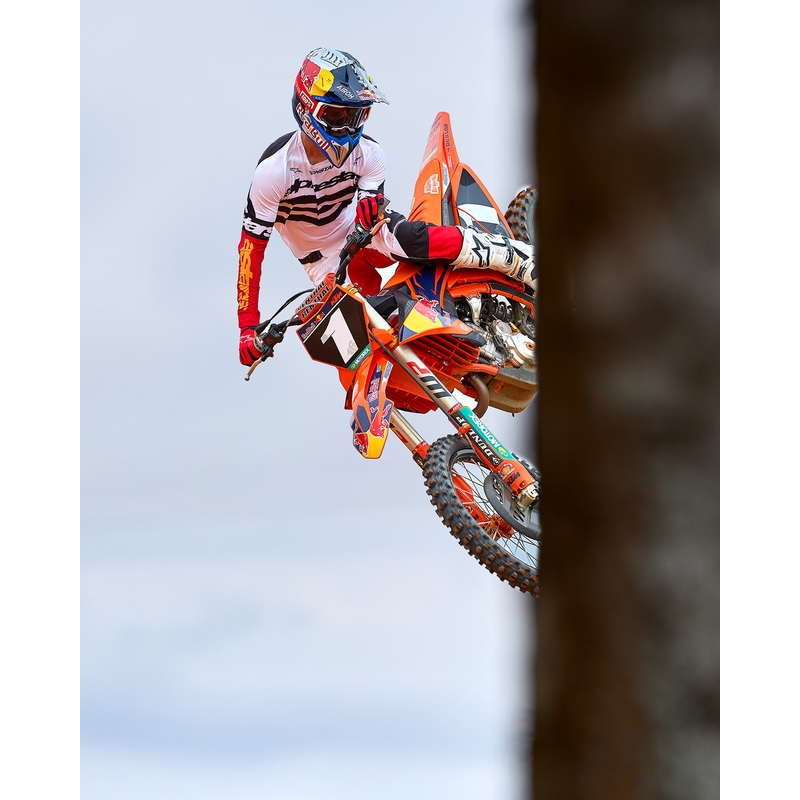 Alpinestars Techstar Motocrosshose Limited Edition Tiefschwarz-Weiß-Fluorot-Orange