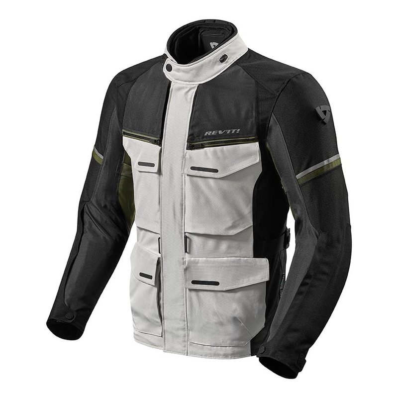 Revit Outback 3 Motorradjacke silber-grün Ausverkauf
