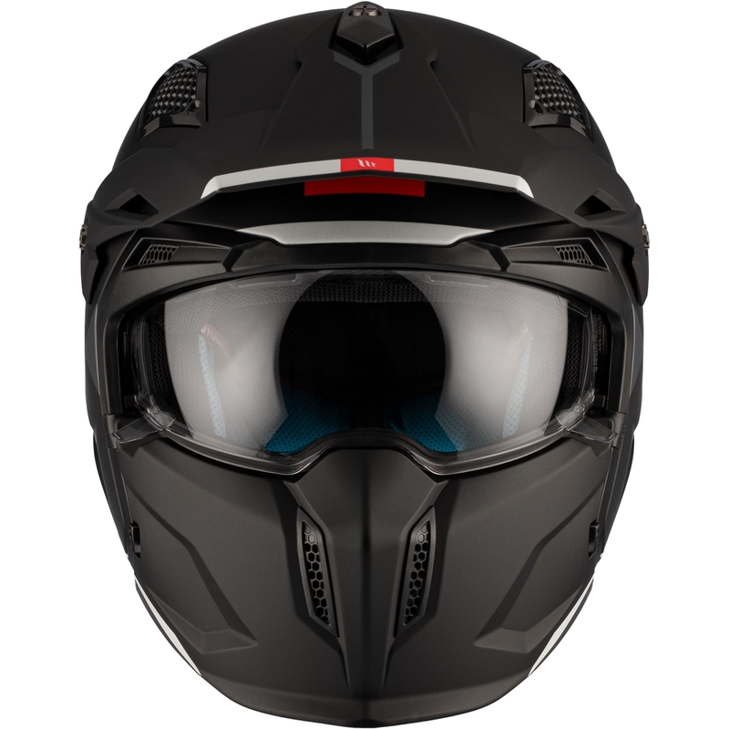 Jethelm mit Maske MT Streetfighter SV S Solid A1 schwarz matt