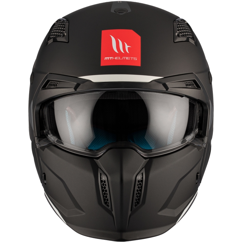 Jethelm mit Maske MT Streetfighter SV S Solid A1 schwarz matt