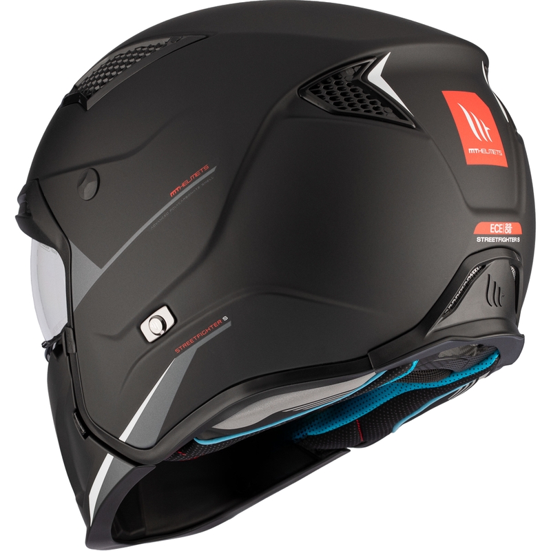 Jethelm mit Maske MT Streetfighter SV S Solid A1 schwarz matt