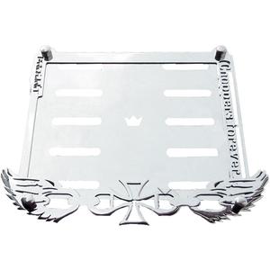 Edelstahlplatte unter dem Nummernschild Silver Wings