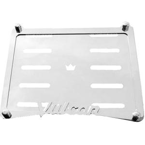 Edelstahlplatte unter dem Nummernschild Vulcan