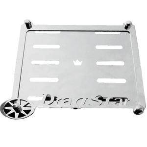 Edelstahlplatte unter dem Nummernschild Drag Star
