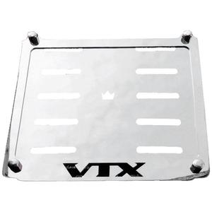 Edelstahlscheibe unter dem Nummernschild VTX