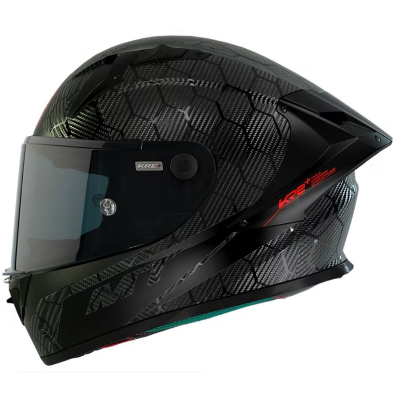 Integralhelm Motorrad MT KRE+ Carbon Solid A11 schwarz glänzend