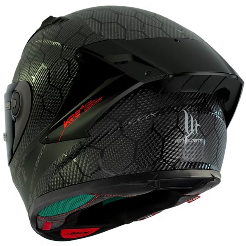 Integralhelm Motorrad MT KRE+ Carbon Solid A11 schwarz glänzend
