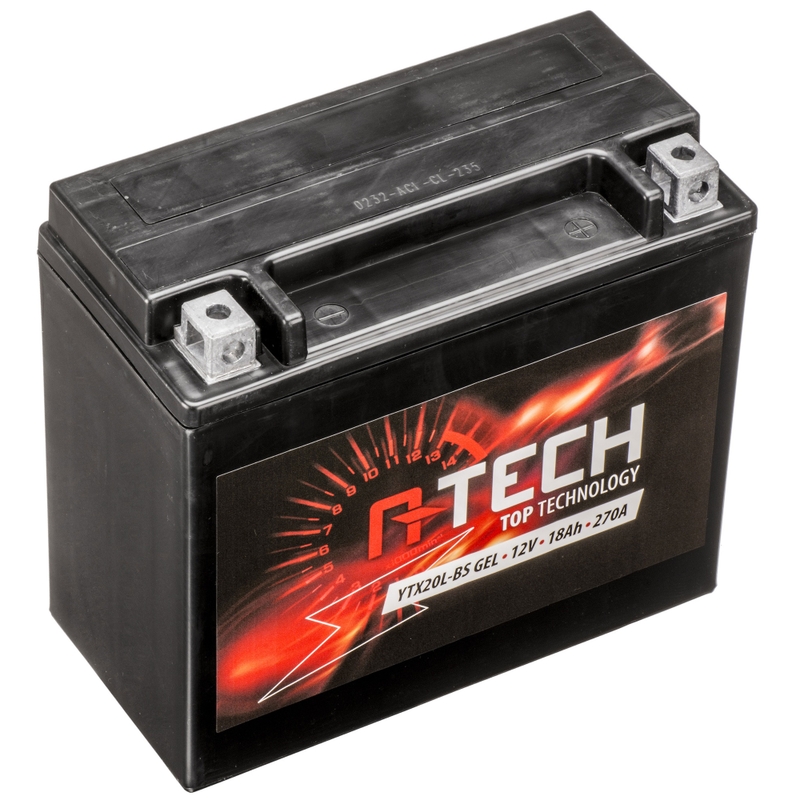 Gelbatterie A-TECH 12V, YTX20L-BS, 18Ah, 270A, wartungsfrei